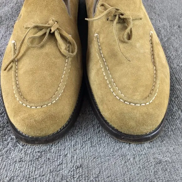 VTG Founders Made in Italy Men's String Loafers Sz 13 Camel
