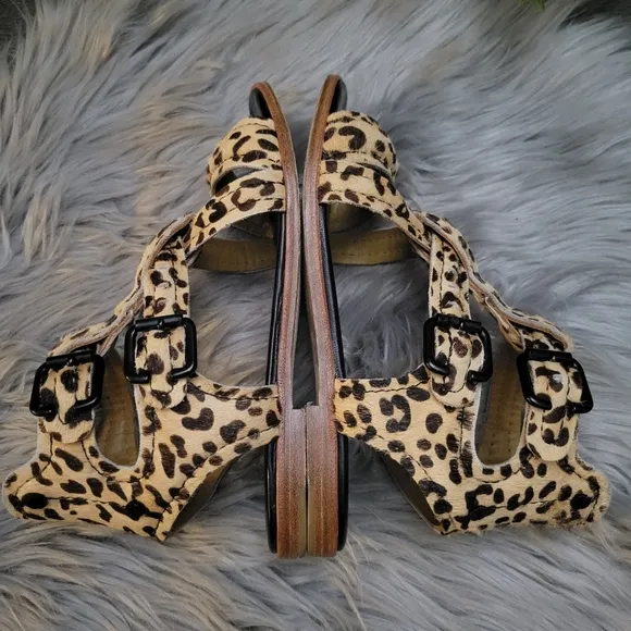 Watson X Watson Jerome Leopard print calf hair Gladiator sandals size 38