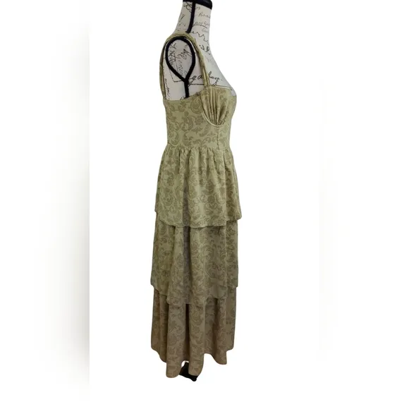 WeWoreWhat Tiered Corset Midi Dress Size 6