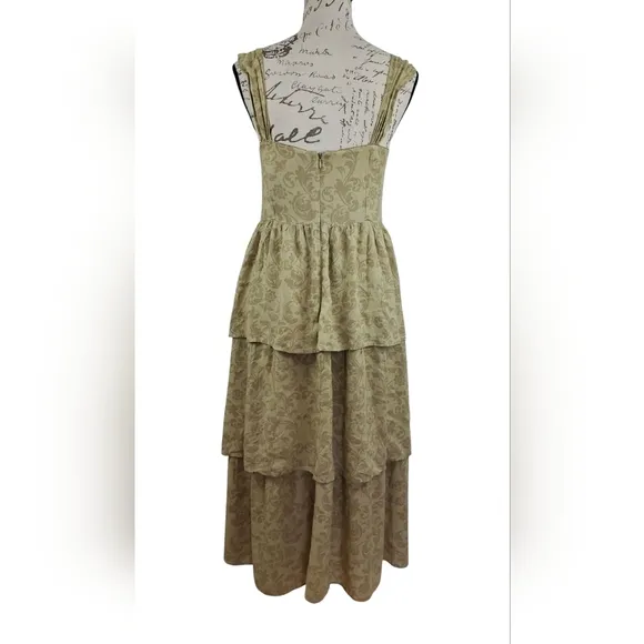 WeWoreWhat Tiered Corset Midi Dress Size 6