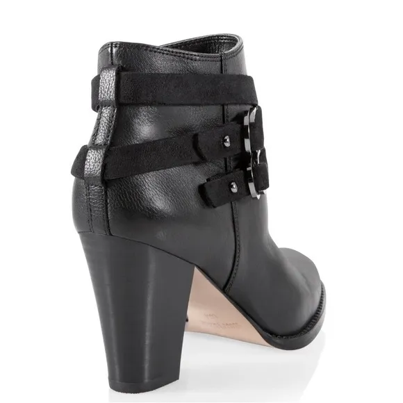 WHBM LEATER MOTO ANKLE BOOTS