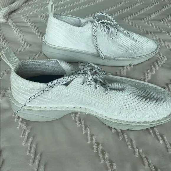 White Knit Sneakers