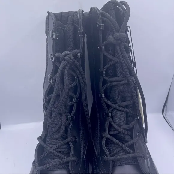 WIDEWAY military combat motorcycle black leather boots mens Size 11