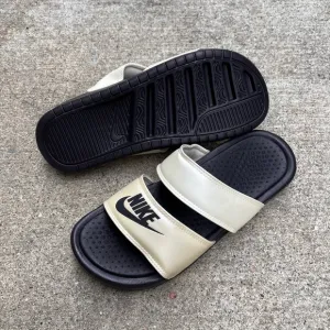 WMNS BENASSI DUO ULTRA BLACK WHITES SLIDES