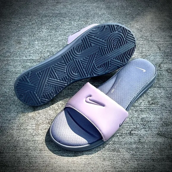 WMNS NIKE ULTRAS COMFORTS 3 III SLIDES ROSE PINK DUSTS PEARL GREY GRAY FOOTBED