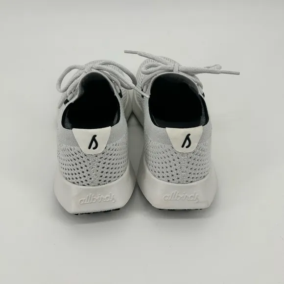 Women’s Allbirds Tree Dasher 2 White and Black Knit Lace-Up Sneakers TD2/W9