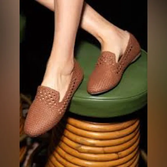 Women’s Birdies The Starling Cognac Woven Flats Size 6.5 US!