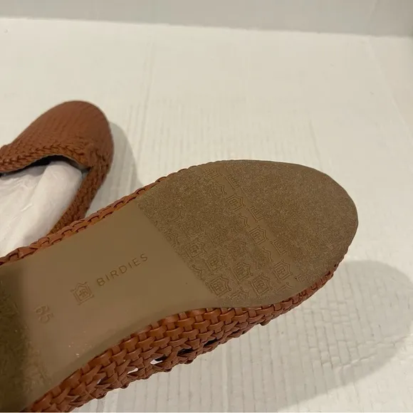 Women’s Birdies The Starling Cognac Woven Flats Size 6.5 US!