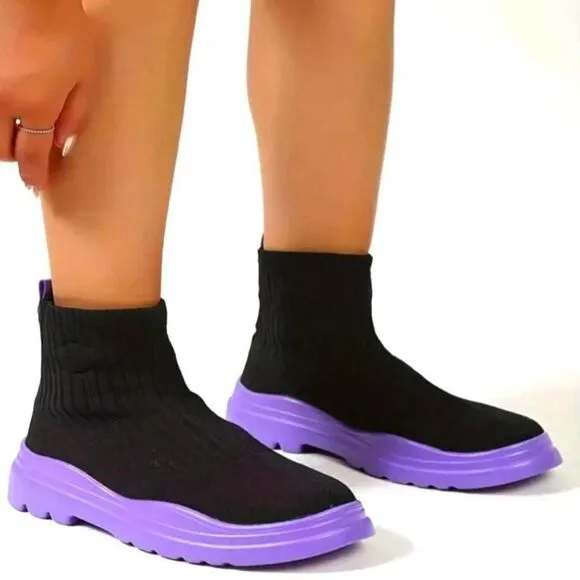 womens breathable platform short boots 9.5