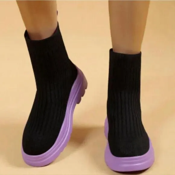 womens breathable platform short boots 9.5