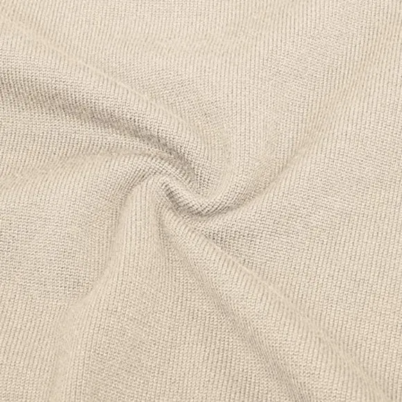 Women's Casual Open Front Cardigan Long Knitted Sweaters with Pockets, Beige