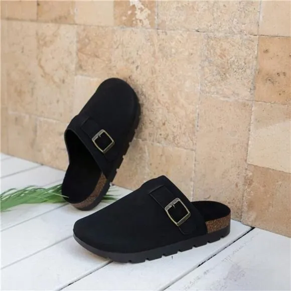 Women's Comfort Cork Footbed Clog, Beach Essentials Womens Sandals Cork Footbed