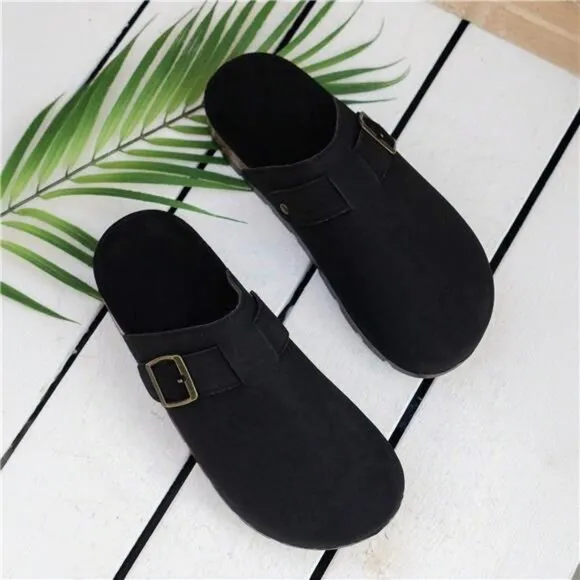 Women's Comfort Cork Footbed Clog, Beach Essentials Womens Sandals Cork Footbed