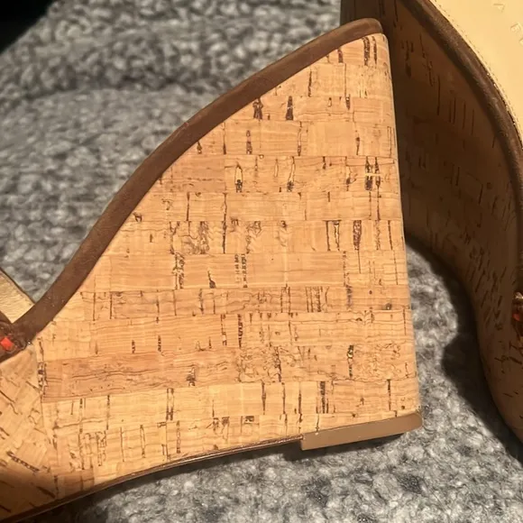 Womens designer Veronica Beard Dali Woven Cork Wedge Shoes,wedges,sandals, sz 10