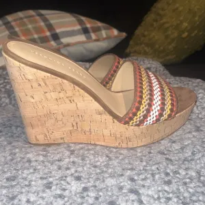 Womens designer Veronica Beard Dali Woven Cork Wedge Shoes,wedges,sandals, sz 10