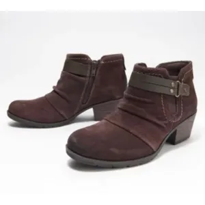 Women’s Earth Orgins Odel Brown Suede Ankle Boots 6.5 US!