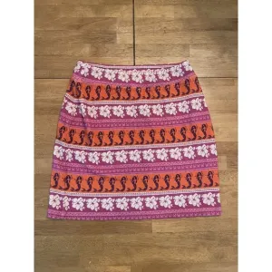 Women's‎ Farm By Anthropologie Pink Mermaid Floral Stripe Knit Mini Skirt Sz M