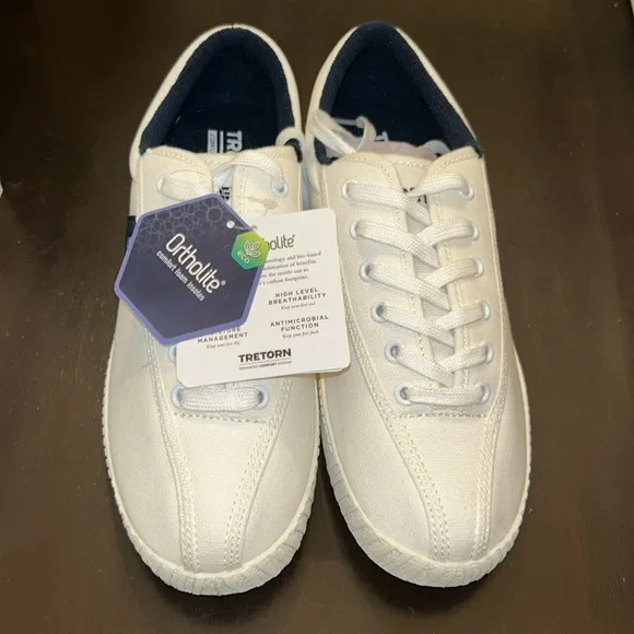 Women's Navy Nylite Canvas SneakersTRETORN