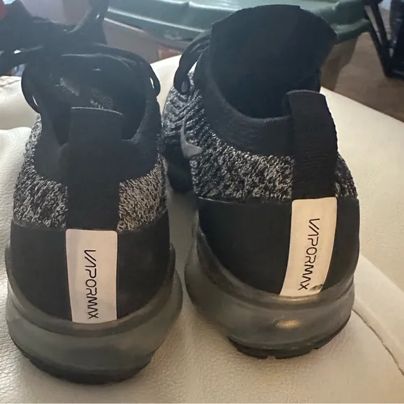 Women’s Nike Vapor Max Black and White Sneakers with Knit Upper