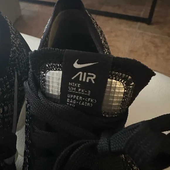 Women’s Nike Vapor Max Black and White Sneakers with Knit Upper