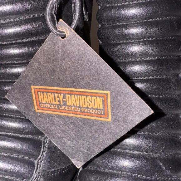 Womens Size 5.5M Black Harley-Davidson Kamton Leather Motorcycle Boots D87215