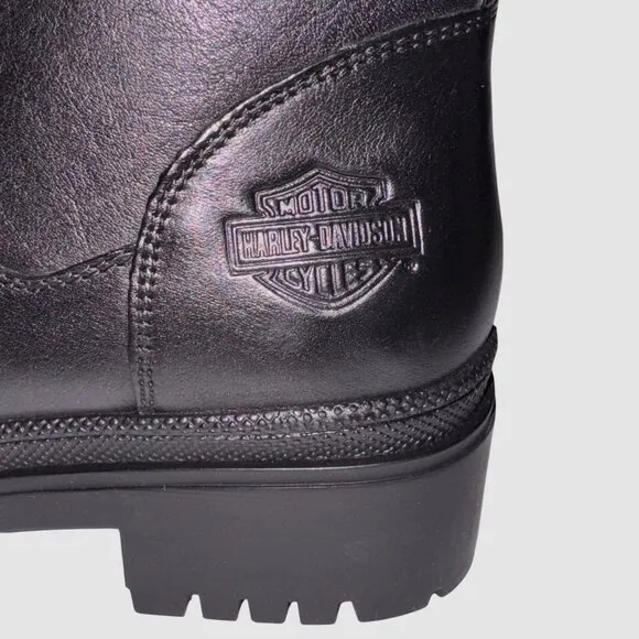 Womens Size 5.5M Black Harley-Davidson Kamton Leather Motorcycle Boots D87215