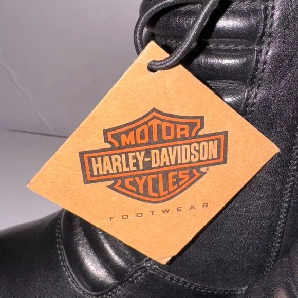 Womens Size 5.5M Black Harley-Davidson Kamton Leather Motorcycle Boots D87215