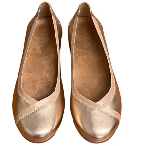 Women's Vionic Spark Caroll Metallic Rose Gold Leather Ballet Flats Size 6.5 NIB