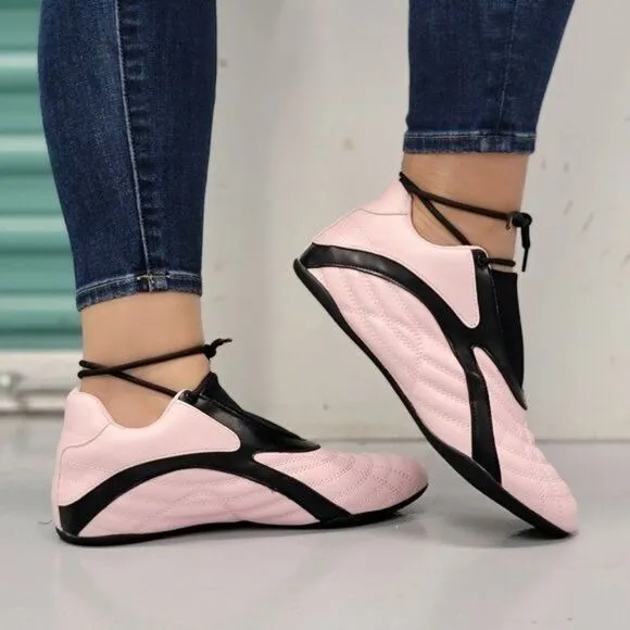 Women's Pink Low Top Sneakers