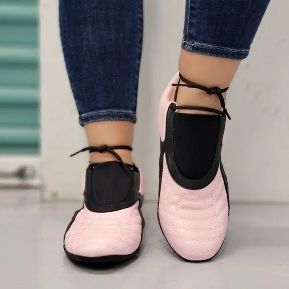 Women's Pink Low Top Sneakers