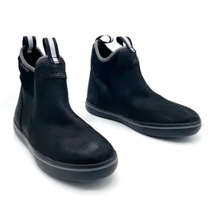 XTRATUF 6” Ankle Deck Boot in Black Waterproof Leather Work Boots Womens Size 10