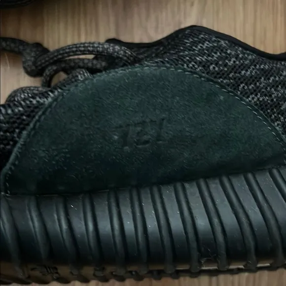 Yeezy Black Knit Sneakers with Ribbed Midsole
