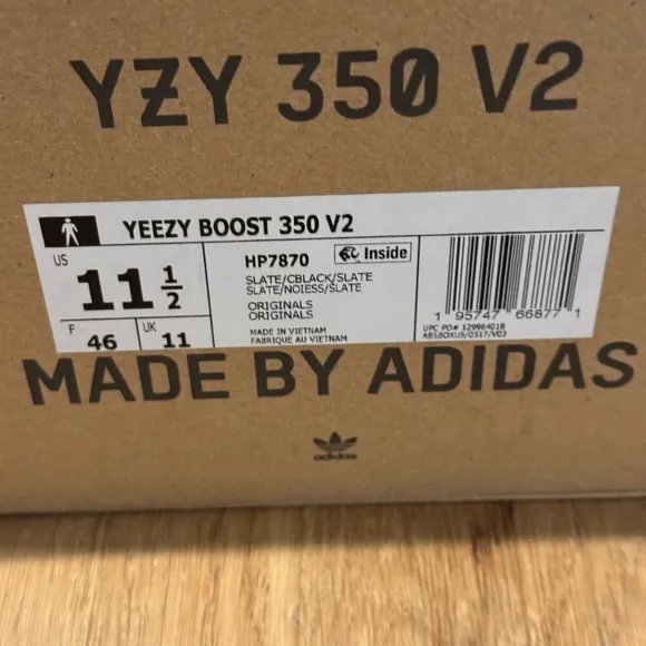 Yeezy Boost 350 V2 Gray Black Sneakers
