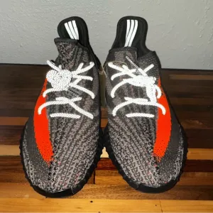 Yeezy SPLY-350 Gray and Orange Sneakers
