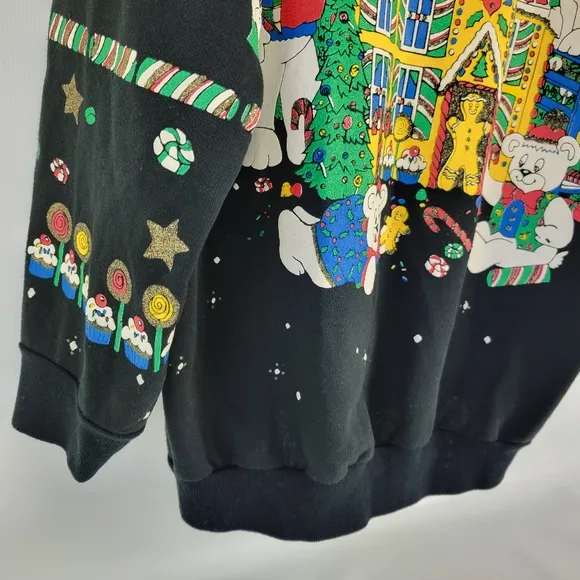 YS Studio Made In USA Vintage Holiday Christmas Sweater Sz Large