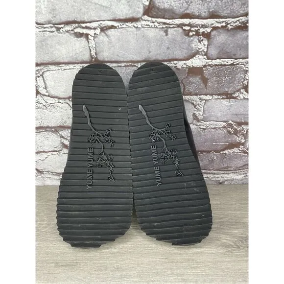 Yume Yume Black Leather Truck Clogs Platform Slides Sandals Women’s 39EU/8.5M US