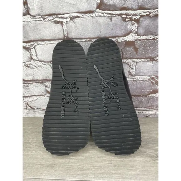 Yume Yume Black Leather Truck Clogs Platform Slides Sandals Women’s 39EU/8.5M US