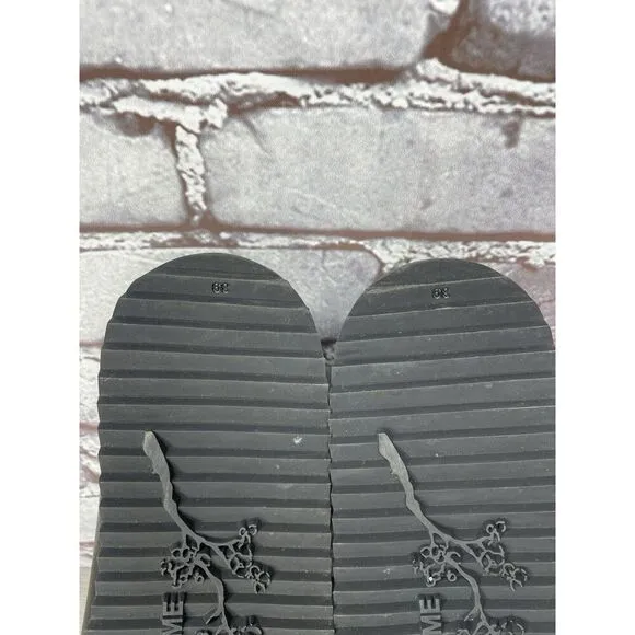 Yume Yume Black Leather Truck Clogs Platform Slides Sandals Women’s 39EU/8.5M US