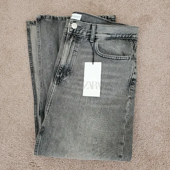 ZARA denim maxi  skirt gray size L