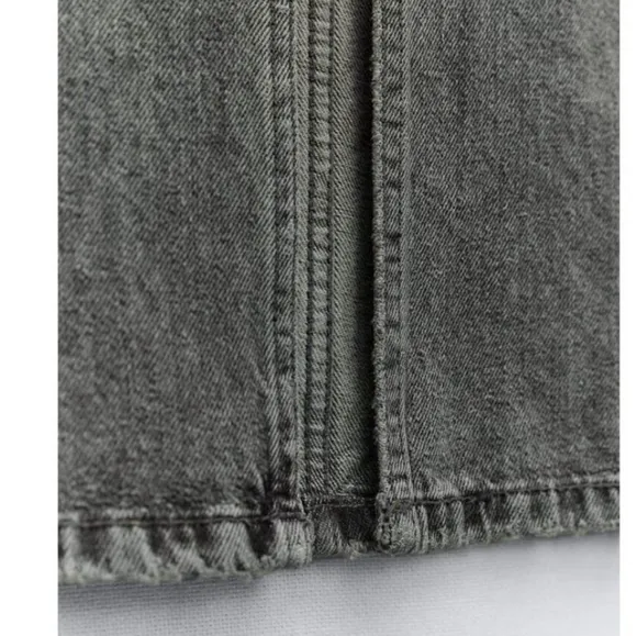 ZARA denim maxi  skirt gray size L