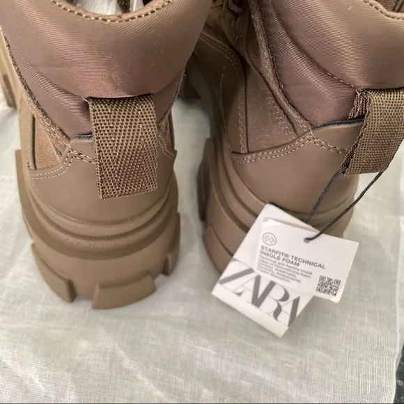 ZARA HIKING BOOTS IN OLIVE GREEN/ KHAKI GREEN