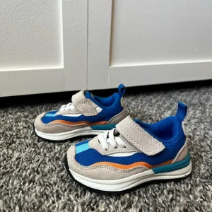 Zara Kids Blue Orange Cream Velcro Strap Sneakers Toddler Size US‎ 4.5 / EU 20