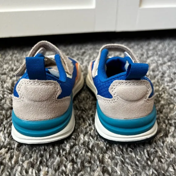 Zara Kids Blue Orange Cream Velcro Strap Sneakers Toddler Size US‎ 4.5 / EU 20