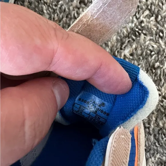 Zara Kids Blue Orange Cream Velcro Strap Sneakers Toddler Size US‎ 4.5 / EU 20