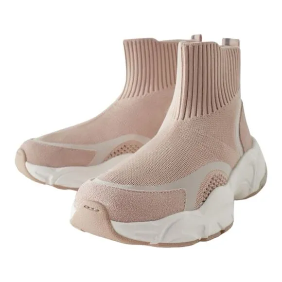 ZARA Kids | Pink | KNIT HIGH-TOP SNEAKERS