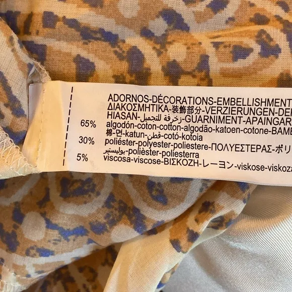 ZARA Neutral Cream Tan Paisley Halter Mock Neck Button Fit Flare Sun Dress NWT