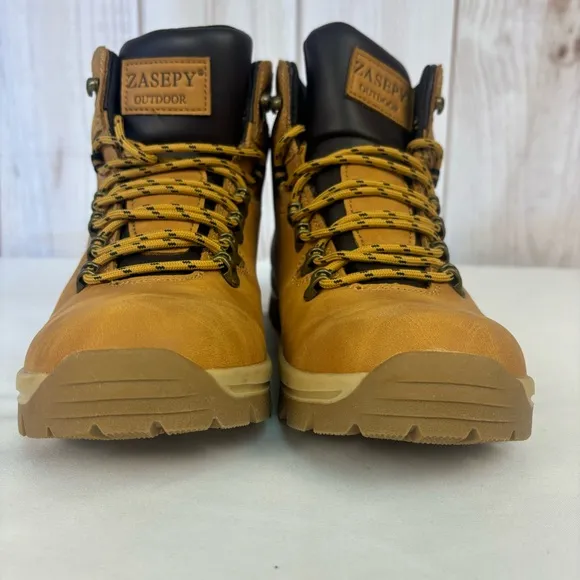Zasepy Waterproof Hiking Boots Lightweight Fur Lined Mid Ankle Boot Brown Size 8