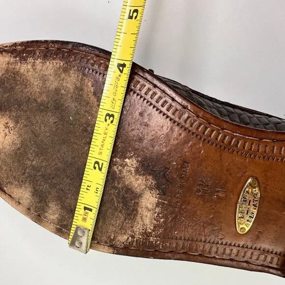 Zelli Genuine Alligator Brown Loafers Mens Size 11.5 M Italy