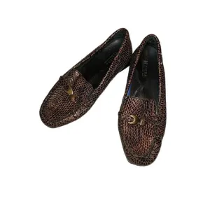 Ziera Slip On Loafer Comfort Shoes EU 38 US 8.5 Black Brown Patent Leather