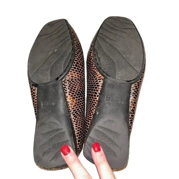 Ziera Slip On Loafer Comfort Shoes EU 38 US 8.5 Black Brown Patent Leather